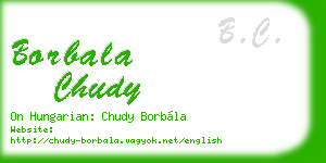 borbala chudy business card